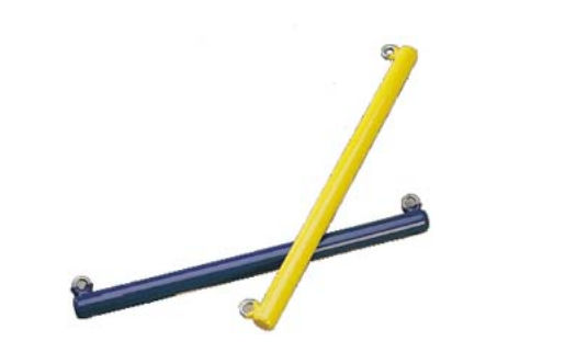 A165y Commercial Plastisol Coated Trapeze Bar - Yellow