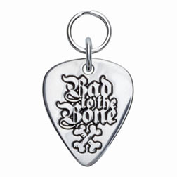 Rockinft Doggie 844587000059 Bad To The Bone Sterling Silver Guitar Pick Tag