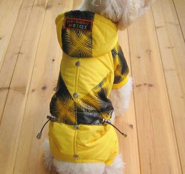 CET Domain SZ0880735H4 Pet or Dog Apparel  Clothing Siamese YELLOW Coat Liang Hu