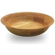 7v03671set 9 In. Wood Round Tulip Salad Bowl In Cherry - Set Of 4