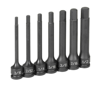 . Gy1247h .38 In. Drive 7 Piece 4 In. Length Fractional Hex Driver Set