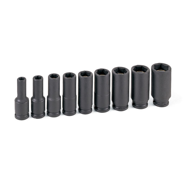 . Gy1209dg .38 In. Drive 9 Piece Deep Magnetic Impact Socket Set