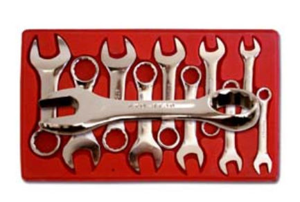 Inc Vt8910 10 Piece Metric Stubby Combination Wrench Set
