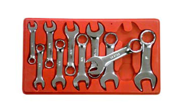 Inc Vt710 10 Piece Sae Stubby Combo Wrench Set