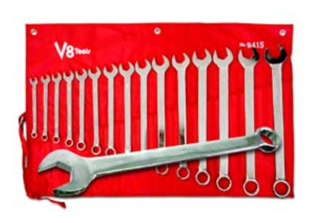 Inc Vt9415 15 Piece Sae Long-pattern Combo Wrench Set