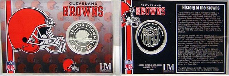 Highland Mint CLBSPCCK Cleveland Browns Team History Coin Card
