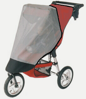 Sasha Kiddie Products BJC ES Baby Jogger City Elite Single Stroller Sun and Wind