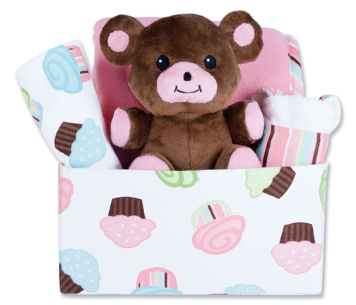 Trend Lab 101050 Fabric Covered Gift Box Set  Cupcake