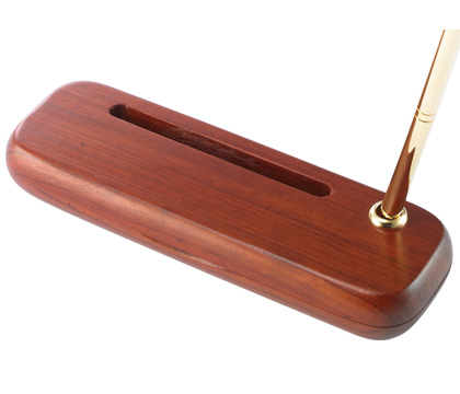 Rosewood Single Pen Case With Card And Pen Holder