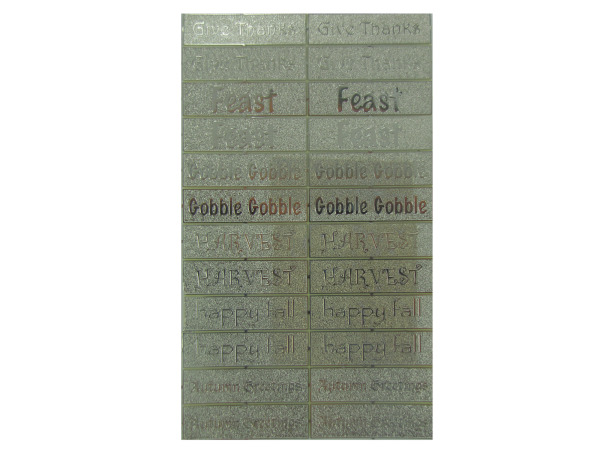 36 SelfAdhesive Metal Thanksgiving Words  Pack of 120