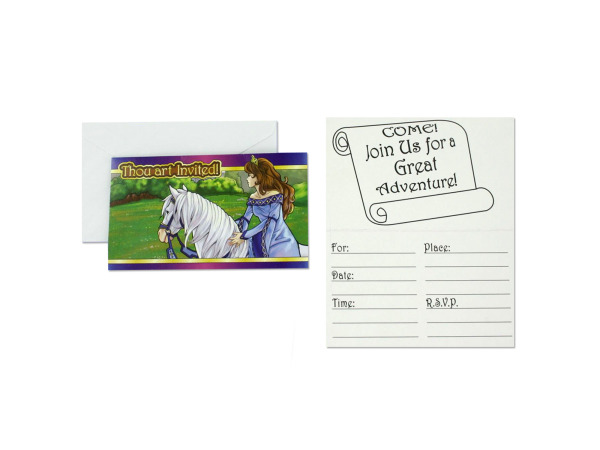 Medieval Princess Invitations Pack of 72