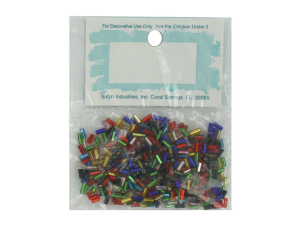 multi color bugle beads  Pack of 50