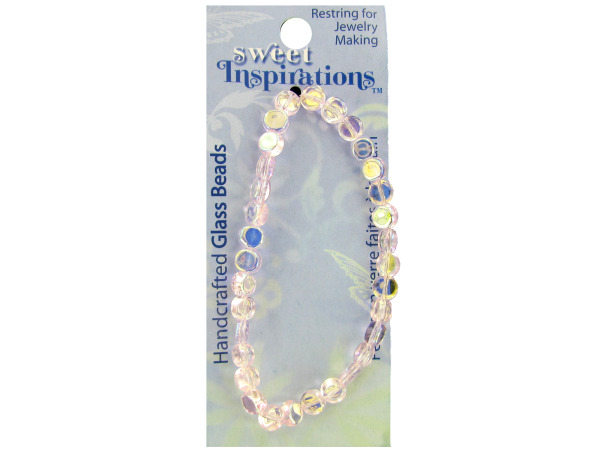 Handcrafted glass beads#44; 64 beads Pack of 24