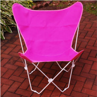 405259 Butterfly Chair And Cover Combination With White Frame