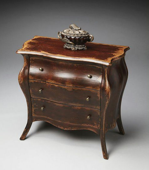 Butler Specialty 4006227 Bombe Chest  Crackled Crimson