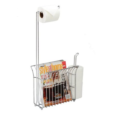 Better Living Products Toilet Mate Toilet Caddy Tissue Dispenser With Magazine Rack#44; Chrome 5BL9YLVIU8