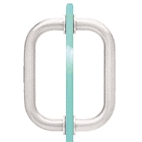 C.R. Laurence 6 in. Brushed Nickel Tubular BackToBack .75 in. Diameter Shower Do