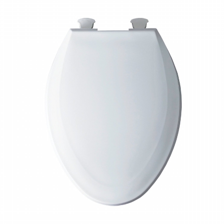Bemis 1100ec000 Plastic Elongated Toilet Seat With Easy Clean And Change Hinges, White Sdd-cs-467