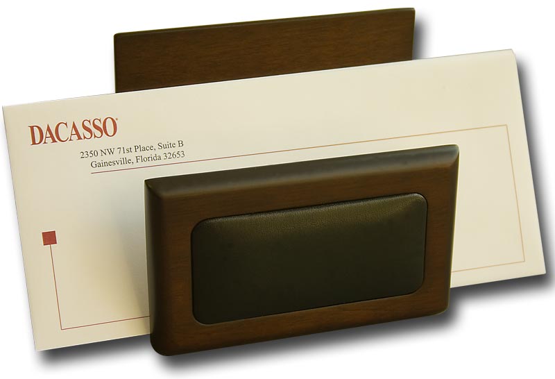 A8408 Wood & Leather Letter Holder