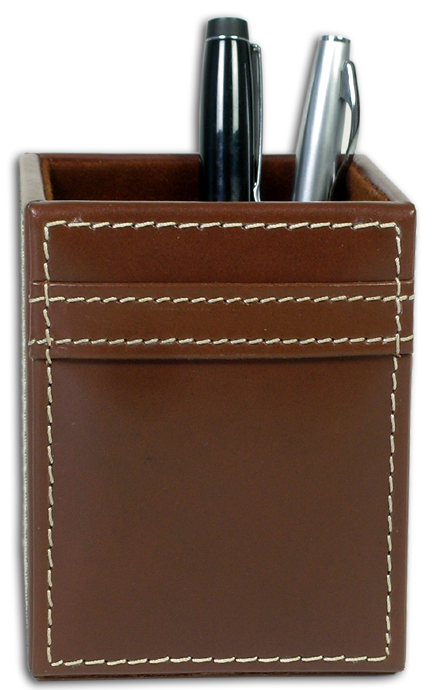 A3210 Rustic Leather Pencil Cup