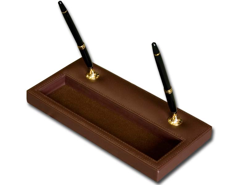 A3404 Leather Double Pen Stand