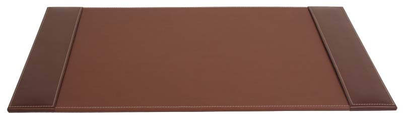Rustic Leather 25x17 Desk Pad With Side Rails