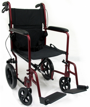 Transport Wheelchair-burgundy