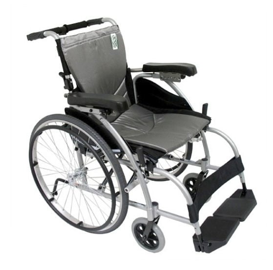 S-ergo106f18ss Ergonomic Wheelchair-pearl Silver