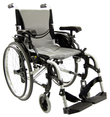 S-ergo305q16ss Ergonomic Wheelchair-pearl Silver