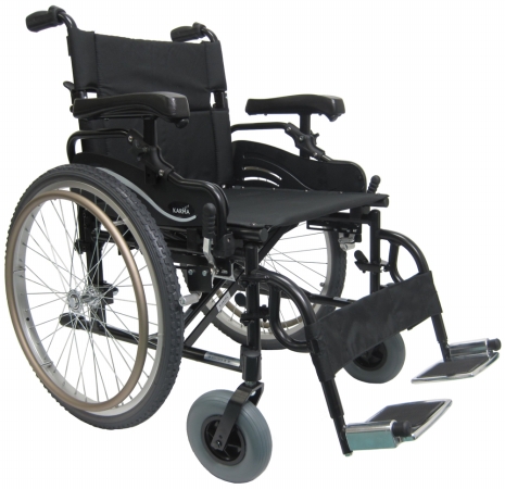 Km8520f20w-ha Ultra Lightweight Bariatric Wheelchair-black