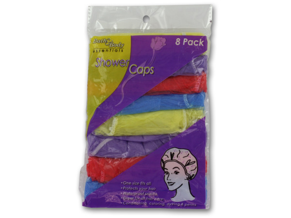 Be089-48 11"l X 11"h X 11"w Blue-yellow Shower Cap Value Pack - Pack Of 48