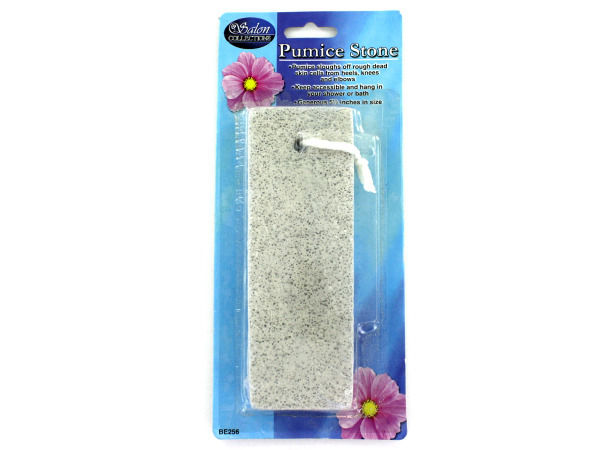 Be256-96 Grey White Pumice Stone With String - Pack Of 96
