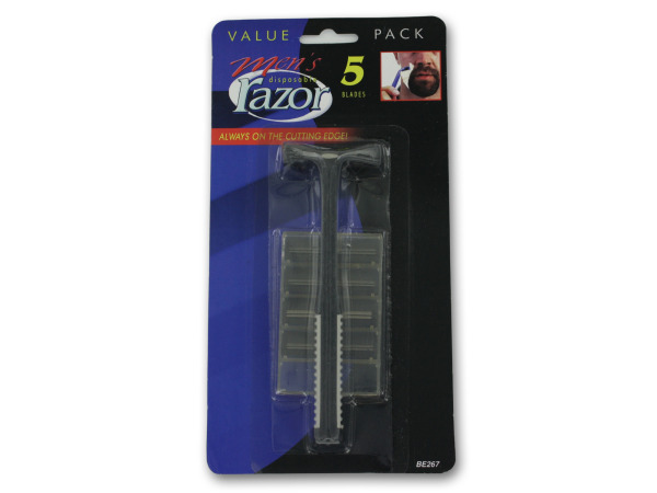 Men&-039;s Disposable Razor With Extra Blades - Pack Of 24