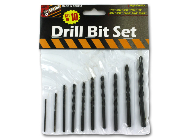 Dt001-50 Black Metal Drill Bit Set In Pvc Bag - Pack Of 50