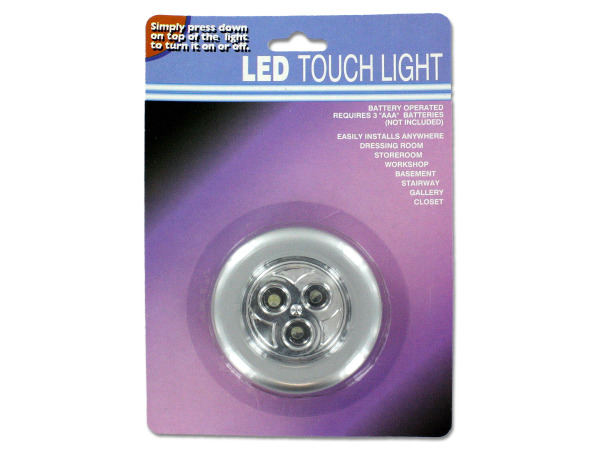 Gl319-48 2-3/4" Dia. Plastic Led Touch Light - Pack Of 48
