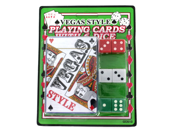 Vegas Style Playing Card With Dice - Pack Of 24