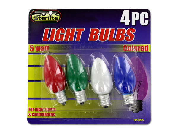 5 Watt colored light bulbs  Pack of 72