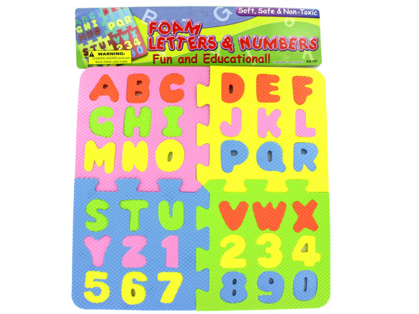 Foam Letter And Number Puzzle - Pack Of 24