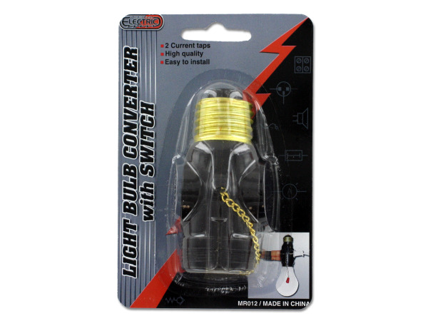 Light Bulb Converter With Switch - Pack Of 48