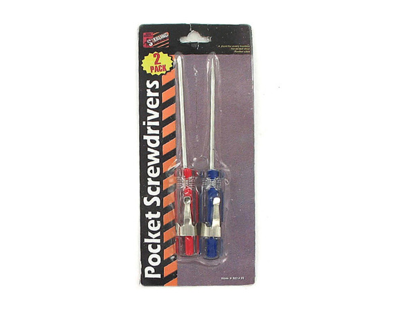 Mt439-24 2 Pieces 5/8" Dia. Metal And Plastic Pocket Screwdrivers - Pack Of 24