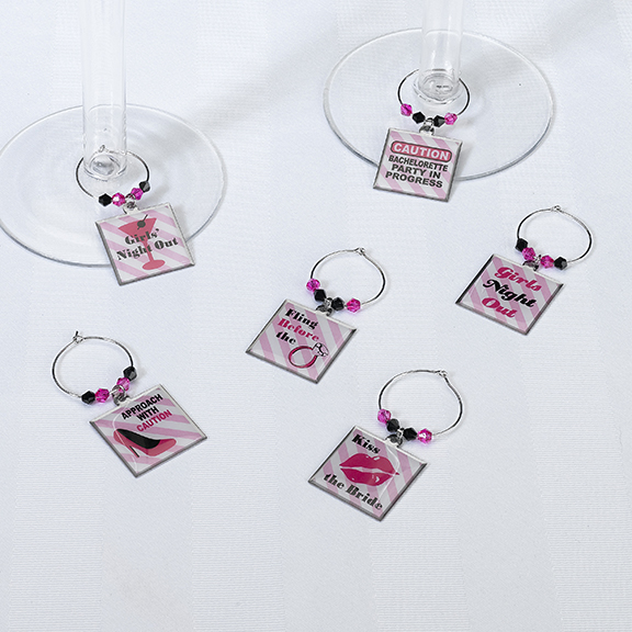 Lillian Rose WF676 BP Set of 6 Bachlrt Wine Charms