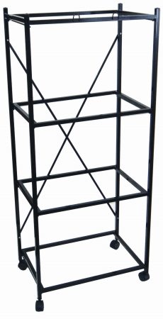 Four Shelf Stand For Small Bird Breeding Cages In Black