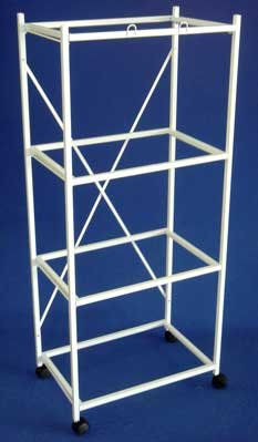 4134wht Four Shelf Stand For Small Bird Breeding Cages In White