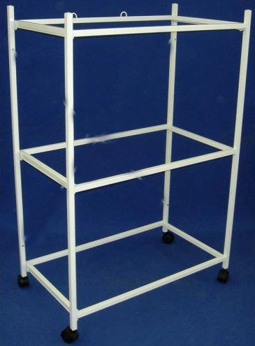 4164wht Three Shelf Stand For Medium Bird Breeding Cage In White