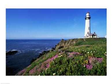 Sal8054841c View Of The Pigeon Point Lighthouse Pigeon Point Light Station State Historic Park California Usa -24 X 18- Poster Print