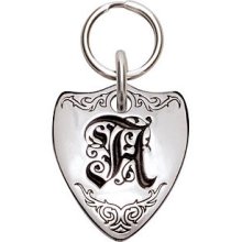Rockinft Doggie 844587000134 Small Sterling Silver Crest Dog Tag - Letter A