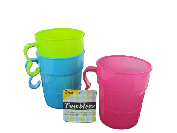 Plastic tumblers with handle  Pack of 24