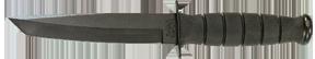 Kabar Knives 11254 Kabar Black Short Tanto Knife With Leather Sheath