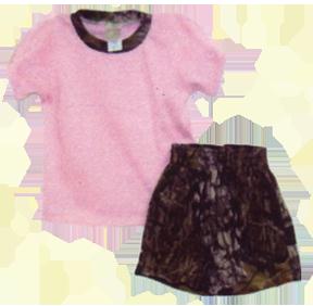 Bonnie  Childrens Sptwr 35652 Camo Shorts Short Sleeve Tee Pink  Camo 18 Months
