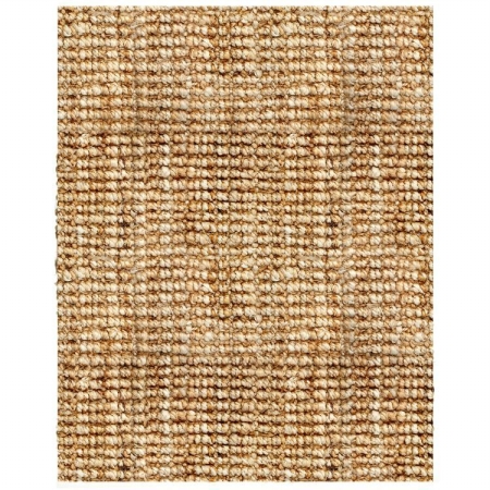 10x14 Andes Natural Boucle Hand Spun Jute Rug Tucked Ends